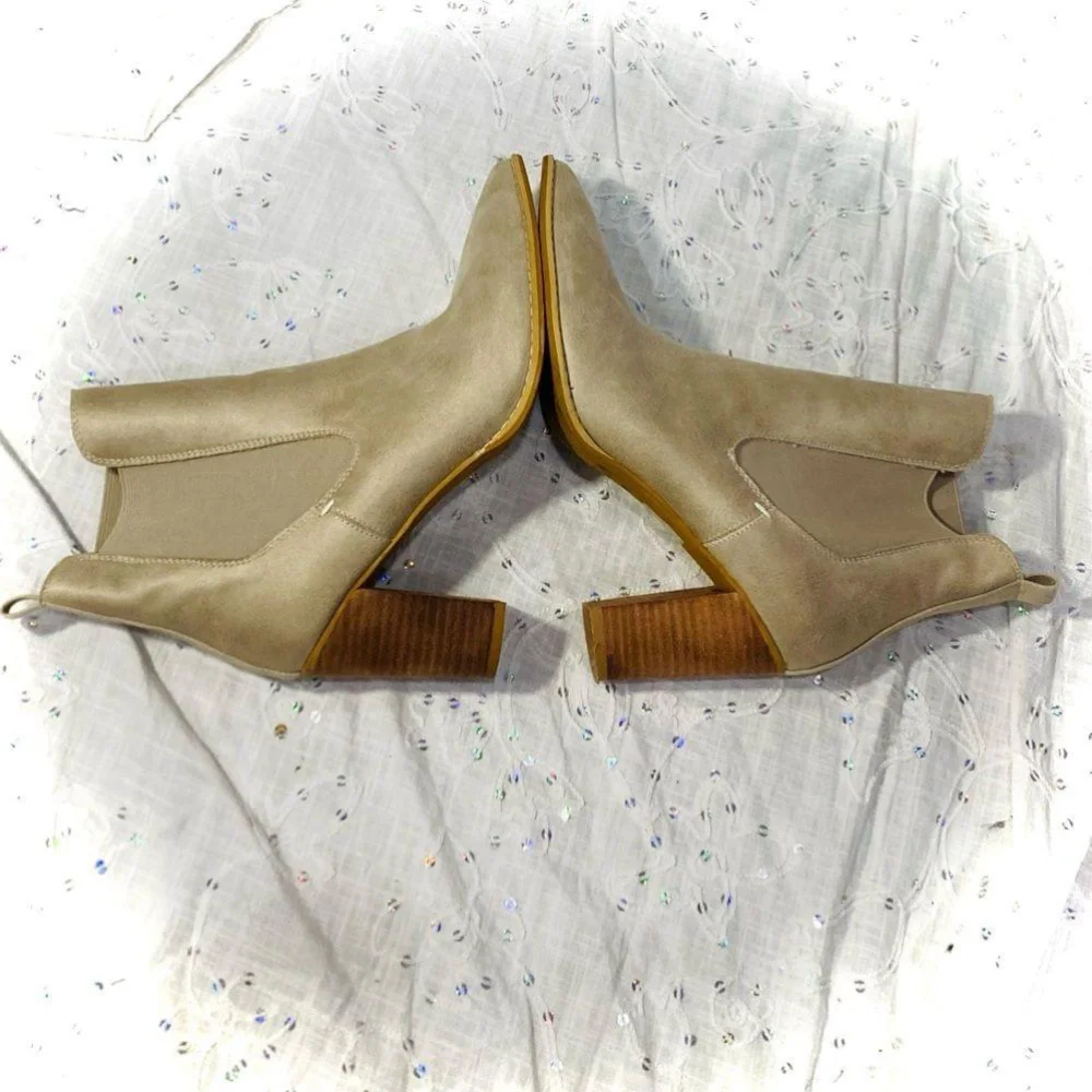 Mi.iM Esemee Boots - Block Heel Pointed Toe Slip-On SZ 10 - Picture 6 of 9